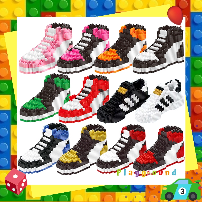 ตัวต่อ นาโน รองเท้า แบบเฟือง Linkgo Shoes Sneakers Nanoblock