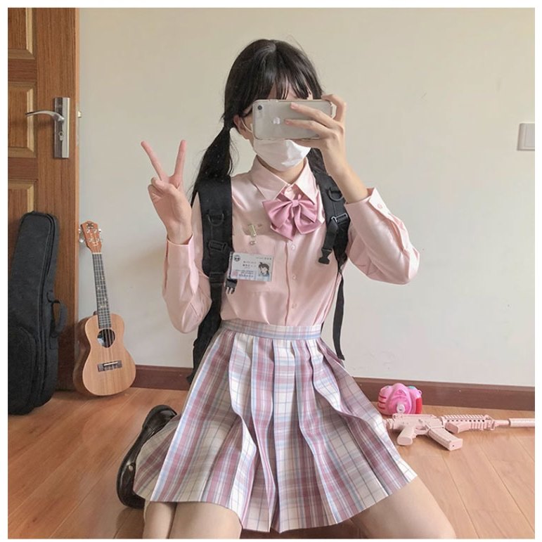 เสื้อเชิ้ตแขนยาวคอปกผู้หญิง oversize cotton เสื้อผ้าแฟชั่นสไตล์ญี่ปุ่นสุดน่ารักสไตล์วิทยาลัย เรียบๆแต่สวยใส่ชิวๆ FUUU060
