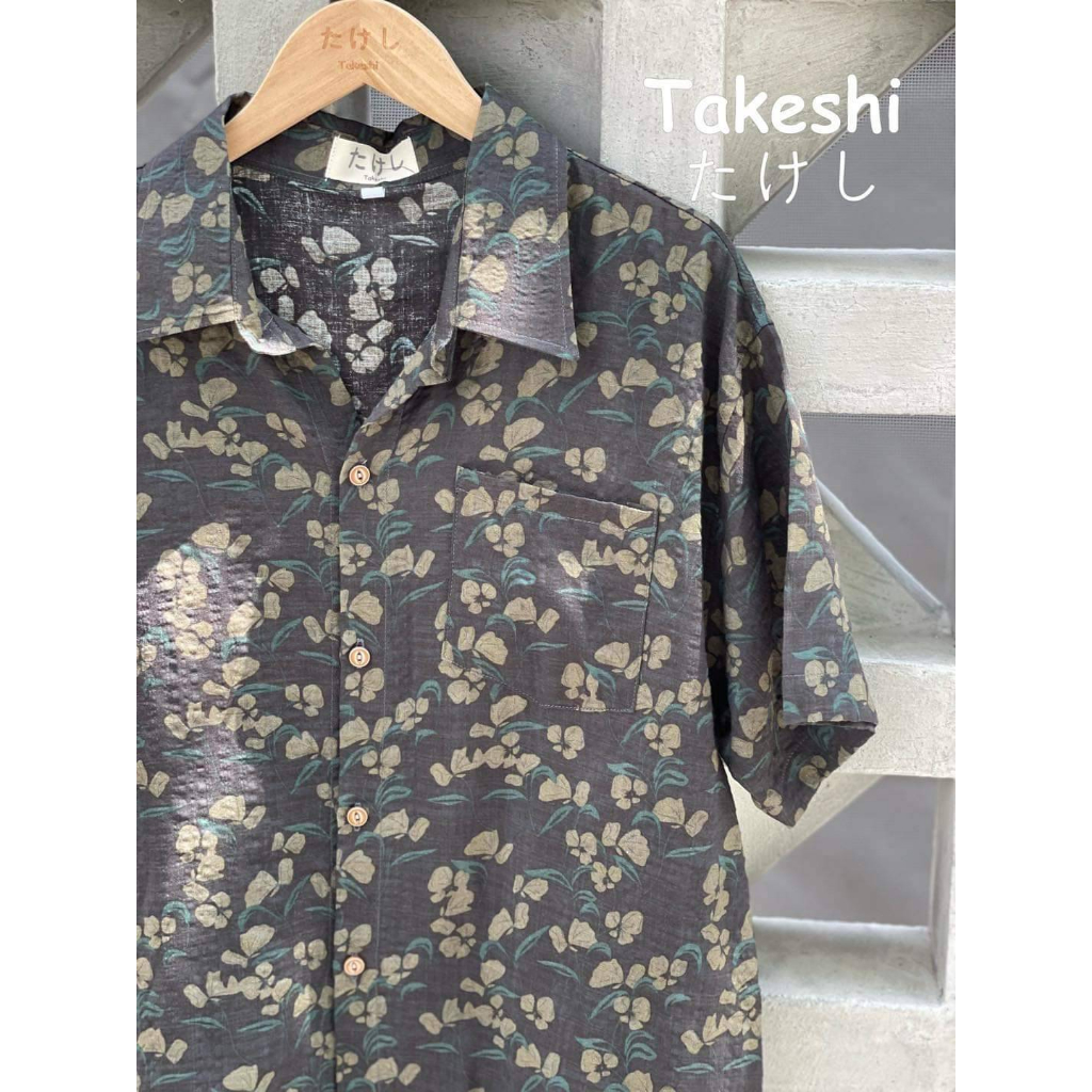 เสื้อเชิ้ตแขนสั้นฮาวาย Takeshi