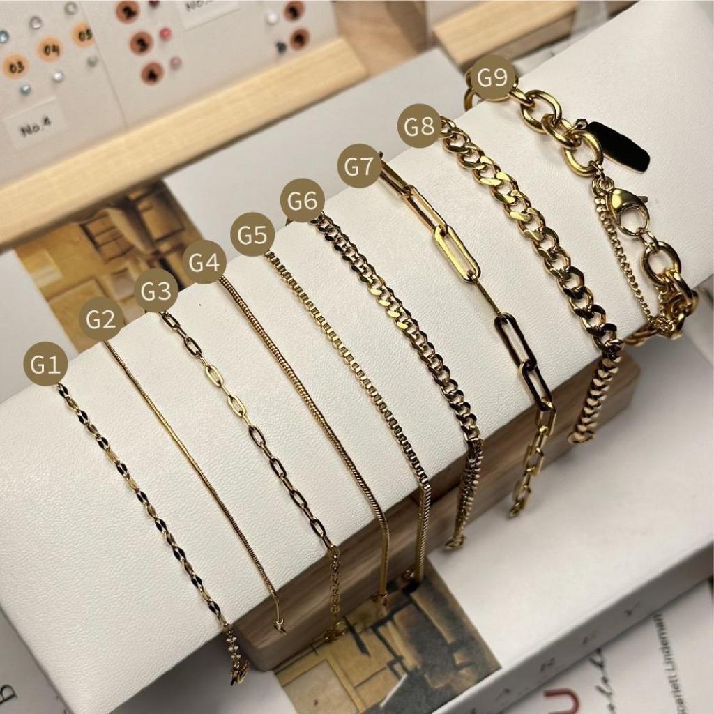 Aquila สร้อยข้อมือ (สีทอง) ข้อมือสแตนเลส