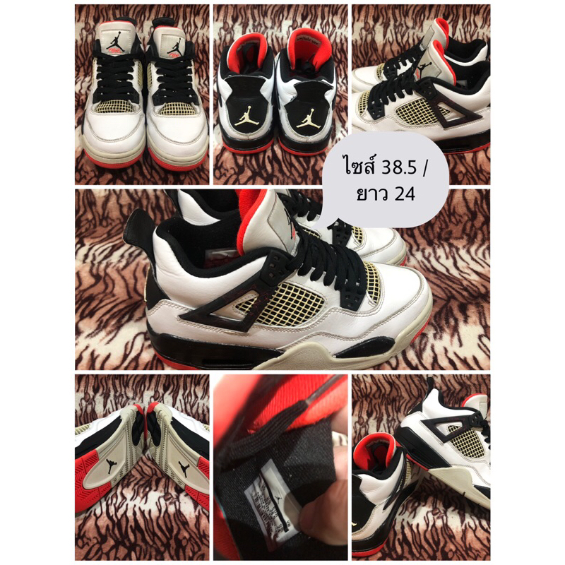 รองเท้าผ้าใบ มือสอง (ส่งฟรี!!) Nike - Air Jordan4 Retro Flight Nostalgia (ไม่การันตี)