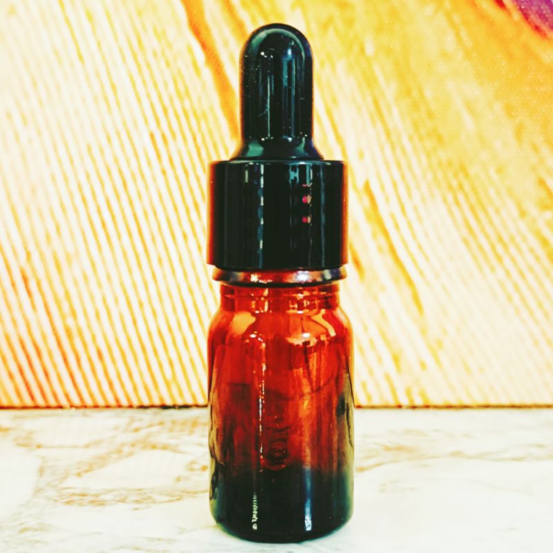 ขวดแก้ว ดรอปเปอร์สีชาใส 5 ml ขวดบีบหยด บรรจุเซรั่ม ของเหลว น้ำยา น้ำหอม น้ำมันหอมระเหย อโรม่า สารสกัด