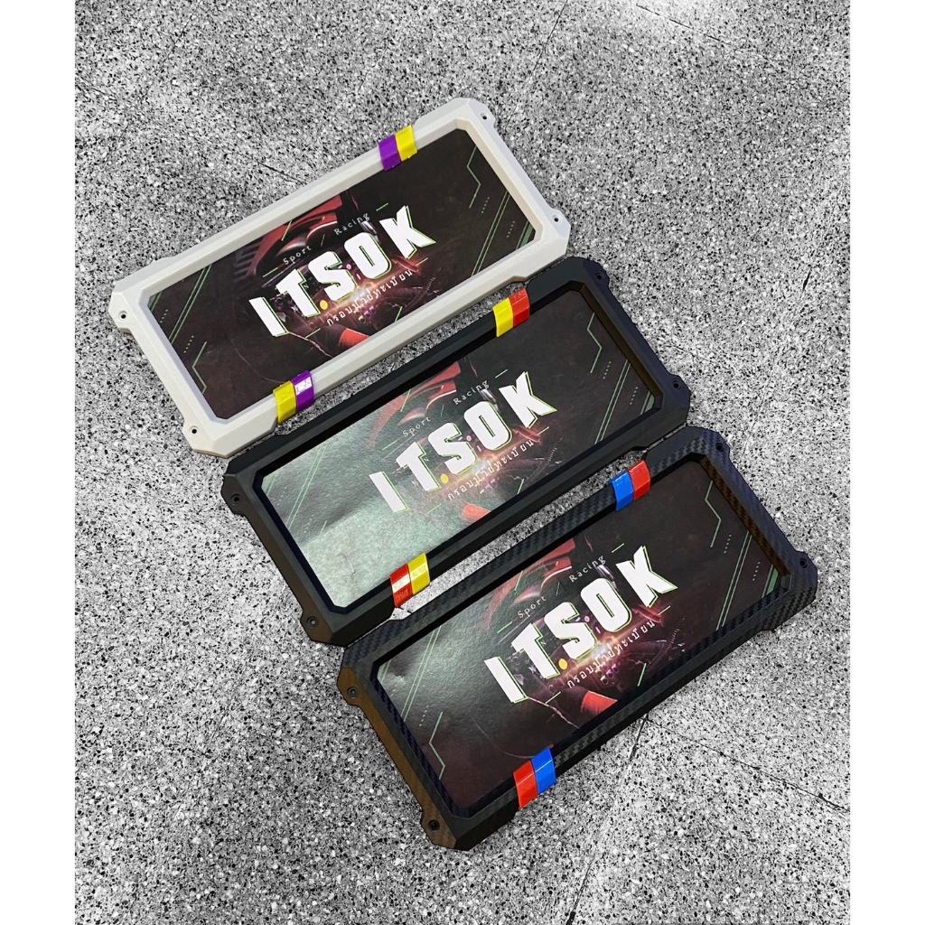 ป้ายทะเบียนรถยนต์ ใหม่ล่าสุด กรอบป้ายทะเบียน ITSOK (สินค้าพร้อม 1 คู่หน้าหลัง) พร้อมชุดน็อตให้ครบ ITSOK