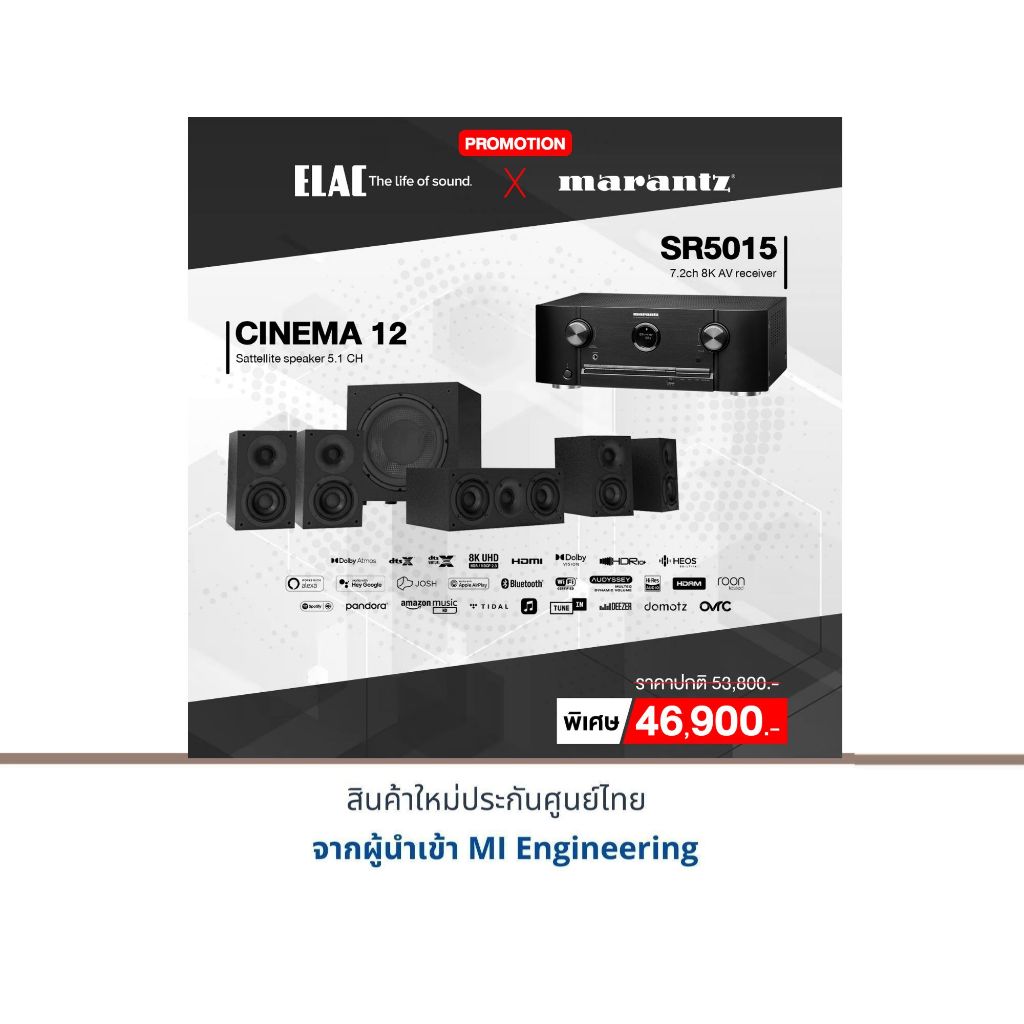 Marantz SR-5015 + Elac Cinema 12