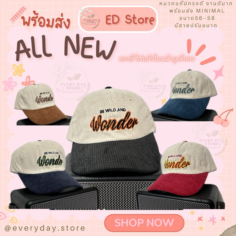 “พร้อมส่ง”หมวกแก๊ป Wonder ปักminimal งานปัก ลายOG งานงานตามหา ทรงดี หมวกลายminimal สวยแบบไม่ต้องแพง ปรับขาดได้ วินเทจสุด