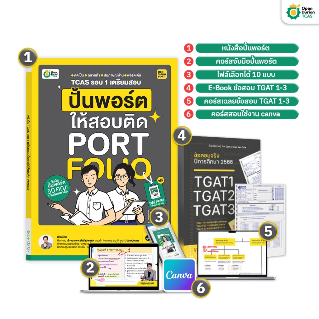 หนังสือปั้นพอร์ตให้สอบติด Portfolio สอบ A-Level TCAS หนังสือม ปลาย by OpenDurian TCAS รูปที่ 6