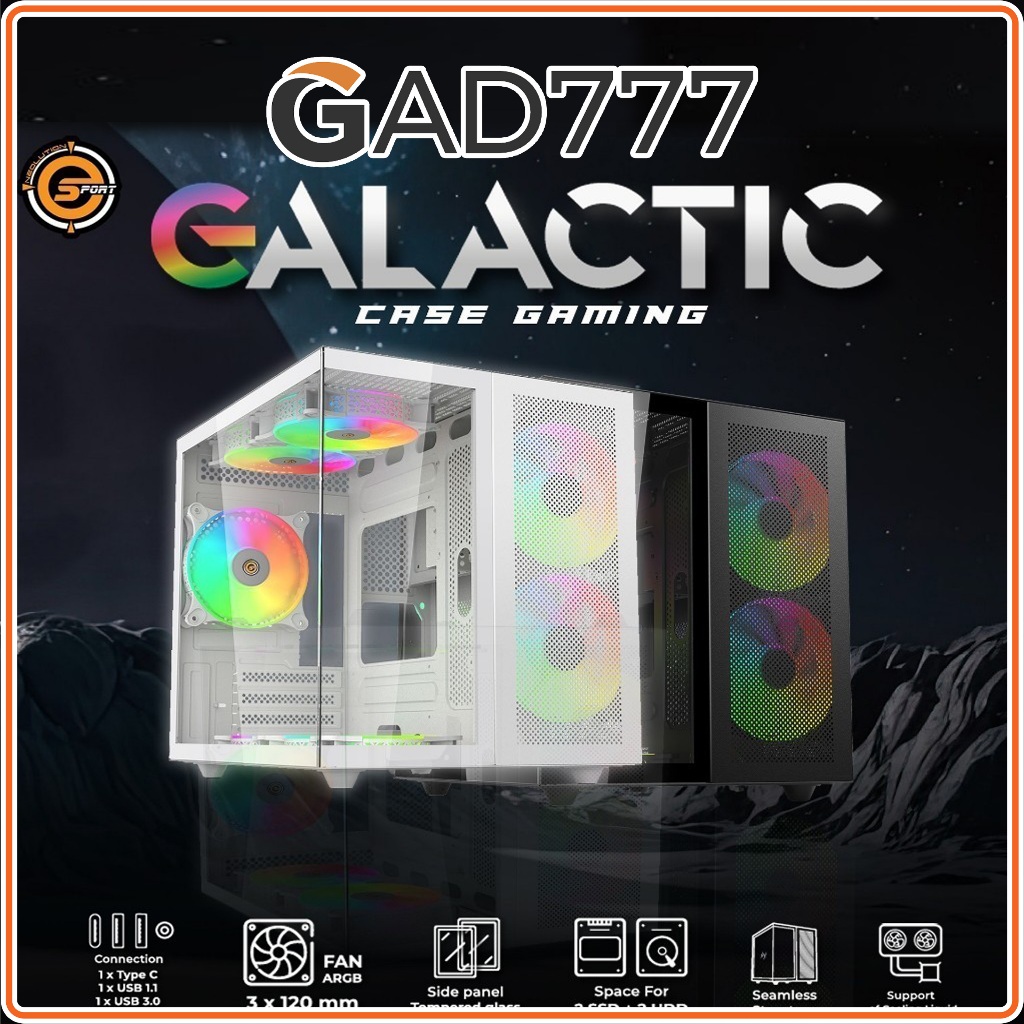 เคสคอมพิวเตอร์ Neolution E-Sport Gaming Case GALACTIC [G7_274] รับประกัน 2 ปี [GAD777]