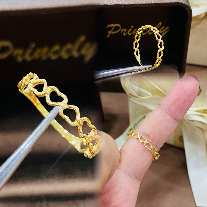 Princelyแหวนทองแท้รุ่นRG5117 สวยจัดเต็มกับแหวน รุ่นนี้มาถึง11ดวงใน1วง(ใส่สวยหัวใจเกือบรอบนิ้ว)ทองแท้ ทอง9เคแท้