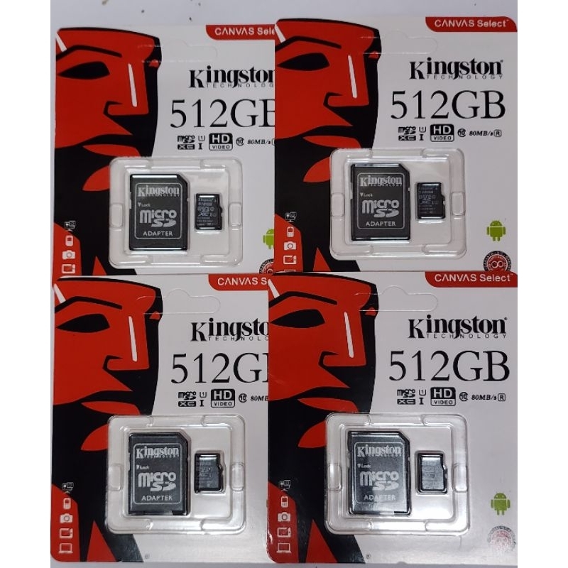 Kingston Memory Card Micro SDHC 512GB 256GB Class 10 คิงส์ตันเมมโมรี่การ์ด SD Card