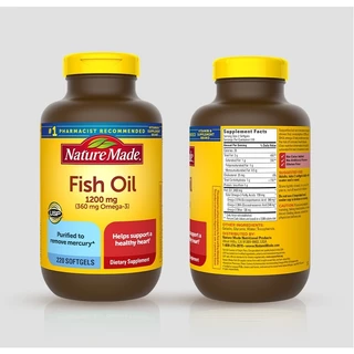 (Exp.04/2028)Nature Made Fish Oil 1200 mg 220 Softgels