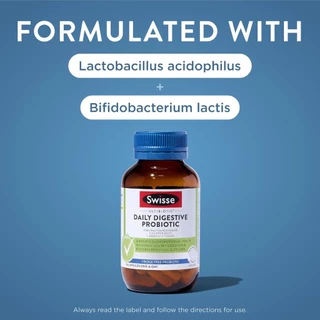 Swisse Daily Digestive Probiotic โปรไบโอติกส์ 30 เม็ด ดูแลระบบทางเดินอาหาร EXP05/2027