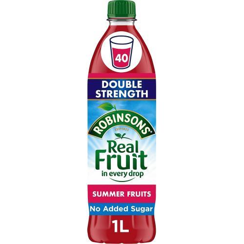 ROBINSON'S ***DOUBLE STRENGTH*** Summer Fruit Squash / Cordial - 1000ml / 1L NO ADDED SUGAR