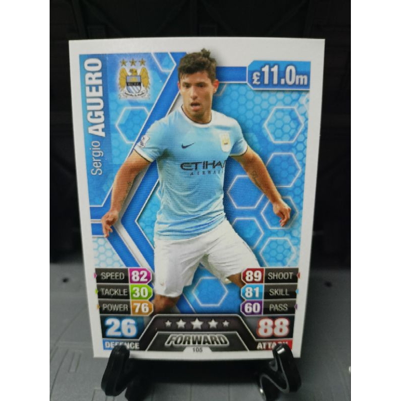 2013-14 Topps Match Attax English Premier League Sergio Aguero Manchester city