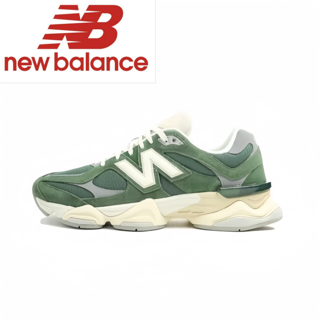 New Balance NB 9060 สีเขียว（ของแท้ 100 %）รองเท้าผ้าใบ ผู้ชาย ผู้หญิง รูปแบบ รองเท้า