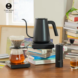 TIMEMORE กาไฟฟ้าดริปกาแฟปากแคบ Electric Kettle 900 ml. รุ่น Fish Pro / Fish Pro X ขนาด 900 ml.