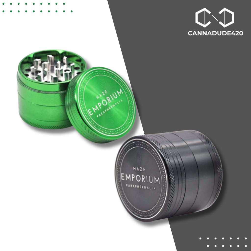 ที่บด Haze Emporium เครื่องบดสมุนไพร Haze 50 mm. Emporium Grinder สี ดำ / เขียว
