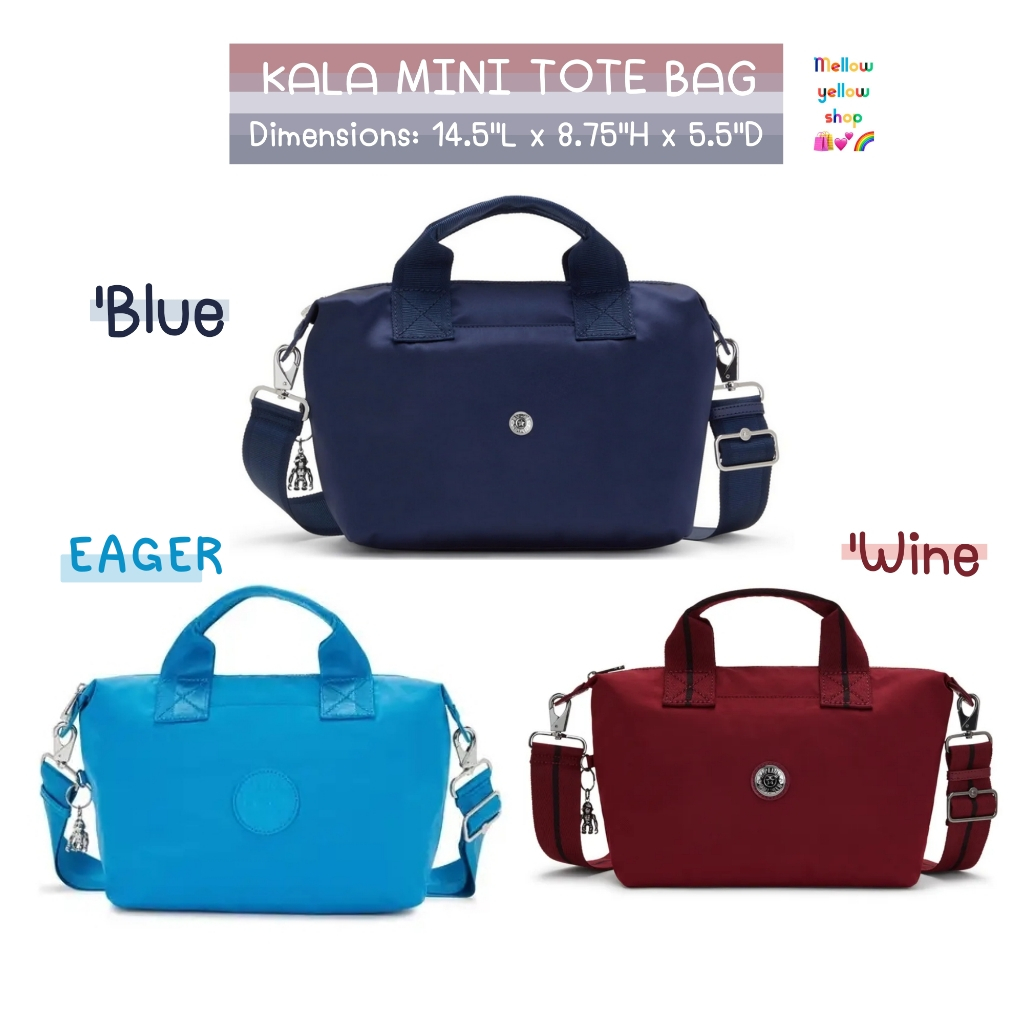 (2/4สี) กระเป๋า KIPLING KALA MINI TOTE BAG #blue #wine #plum #eagerblue