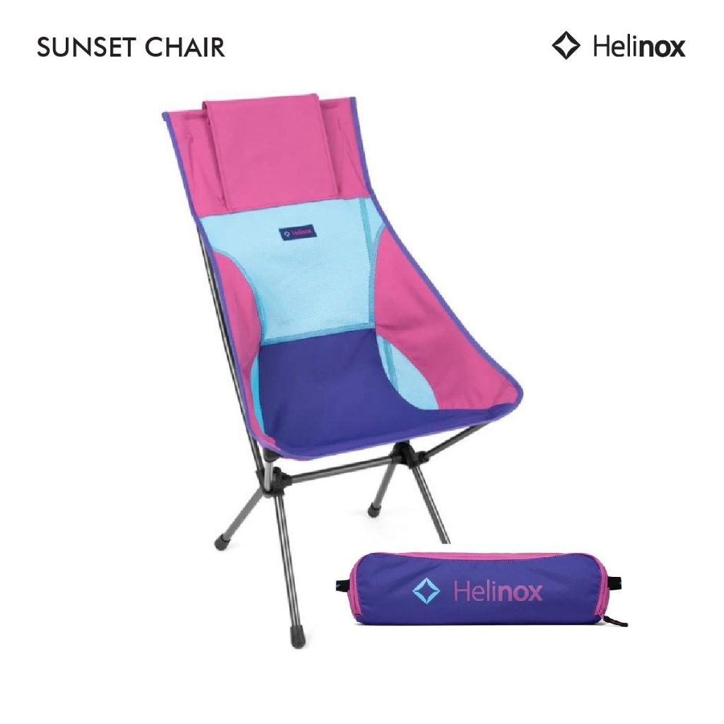 Helinox Sunset Chair สีใหม่ เก้าอี้แคมป์ปิ้ง/เก้าอี้สนาม พนักสูงนั่งสบาย ผ้าผสมตาข่ายระบายอากาศได้ดีพร้อมช่องใส่หมอน ประกอบและพับเก็บง่าย สะดวกในทุกที่ โดย Tankstore