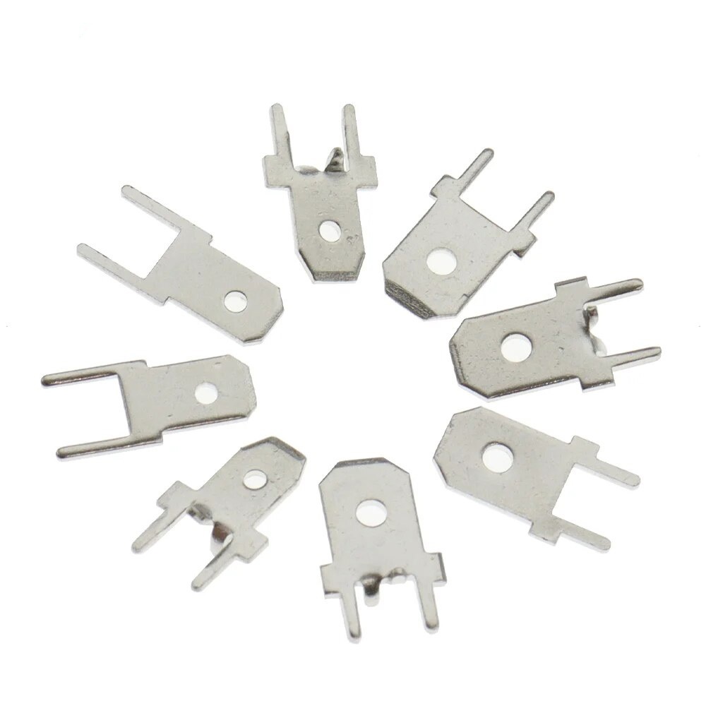 Crimp Tin PCB Connector Contact Male pitch 5.0 หางปลา เสียบบอร์ด
