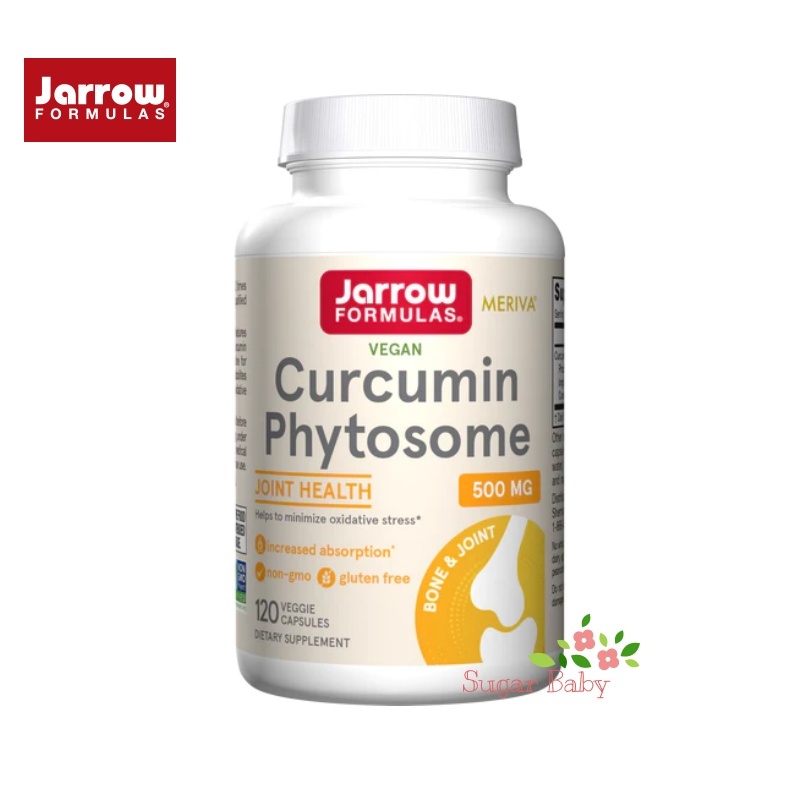 Jarrow Formulas Curcumin Phytosome Meriva 500 mg (60 / 120 Veggie Caps) ขมิ้นชัน 60 / 120 เม็ด