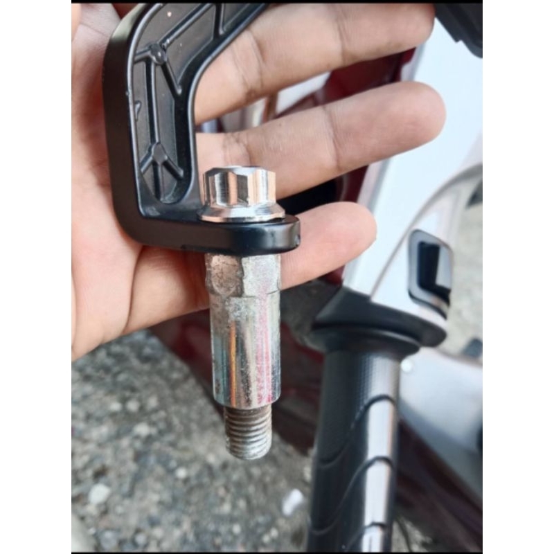 อุดกระจกหัวเฟือง 10×15 Yamahaเลส ยาวกว่าเดิมราคาต่อ 1 คู่(เกลียวซ้าย 1 ตัว.+เกลียวขวา 1 ตัว)ต่อขากระจก