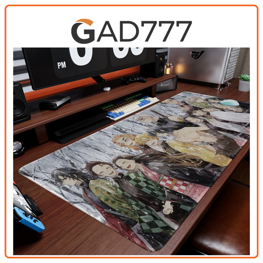 แผ่นรองเมาส์อนิเมะ ลายดาบพิฆาตอสูร Demon Slayer [G7_060] ขนาดใหญ่ [Gad777]