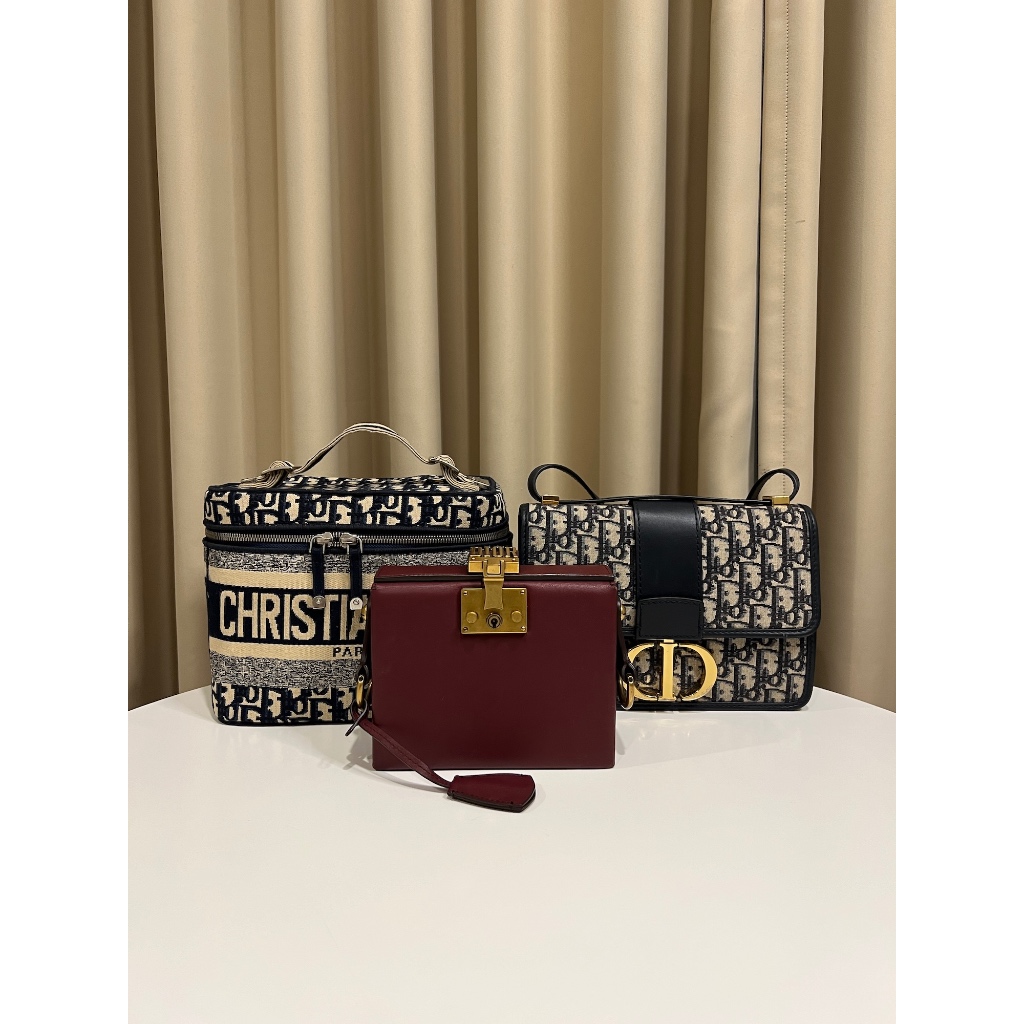 กระเป๋าถือ Christian Dior Crossbody Shoulder Bag หนังแท้ มือสอง