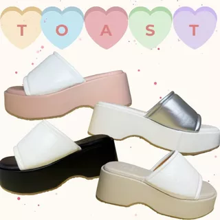 TOAST size 36-45 รองเท้าส้นตึก พื้นนุ่ม ทูโทน ใส่สบาย นุ่มนิ่ม