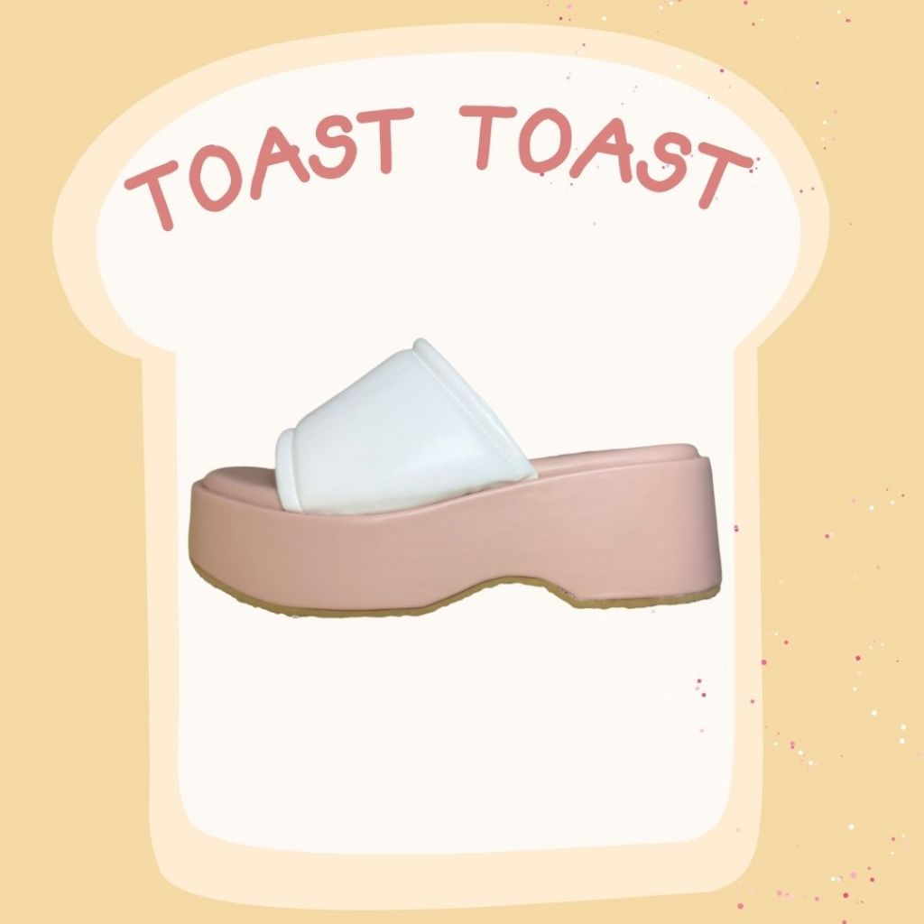 TOAST size 36-45 รองเท้าส้นตึก พื้นนุ่ม ทูโทน ใส่สบาย นุ่มนิ่ม