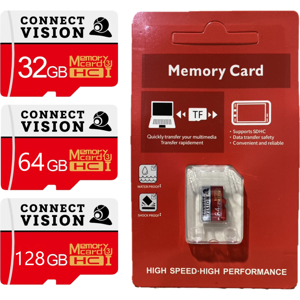 Connect Vision Micro SDCard 128GB 64GB 32GB U3 (UHS Speed Class 3) เมมโมรี่การ์ด โทรศัพท์มือถือ แท๊บเล็ต เมมกล้องวงจรปิด