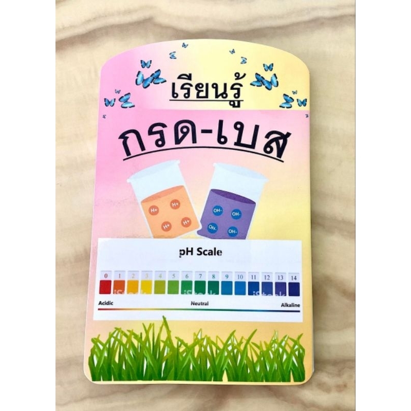 สื่อการสอนวิทยาศาสตร์ แผ่นพับ กรด-เบส