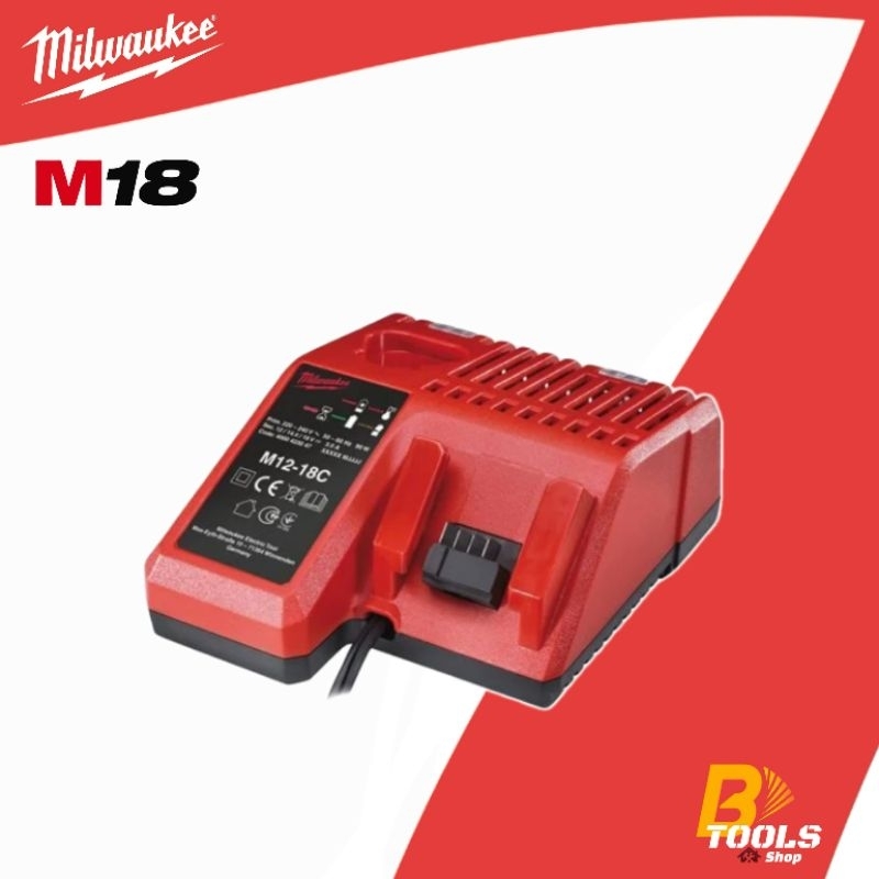 MILWAUKEE แท่นชาร์จแบตเตอรี่ 12-18 โวลต์ รุ่น M12-18C