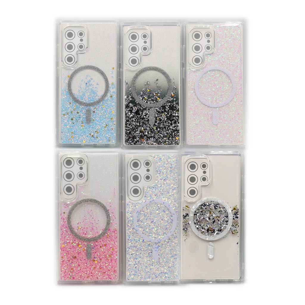 เคส S24 Ultra Case Glitter Mag DFANS DESIGN เคสกากเพชร รองรับการ ชาร์จแม่เหล็ก ( THพร้อมส่ง ในไทย)