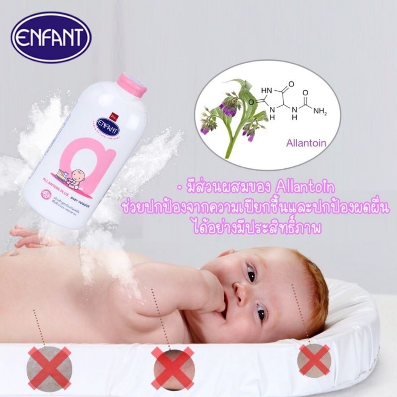 (1แถม1) Enfant Baby Powder 350g. อองฟองต์ เบบี้ พาว์เดอร์ 350กรัม - รูปที่ 2