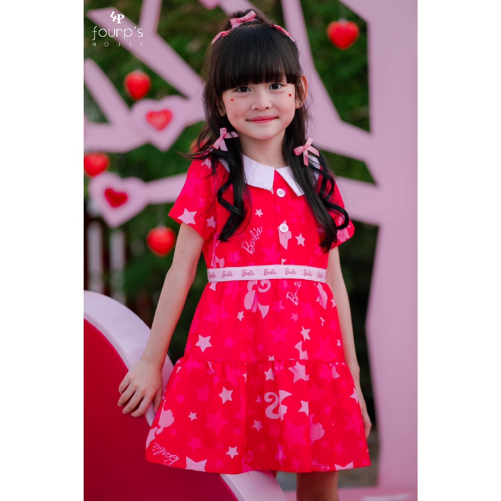 BARBIE : ENXZ1100 เดรสเด็กผู้หญิง ลิขสิทธิ์แท้