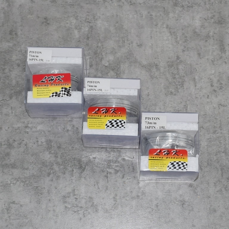 ลูกสูบ lhk สลัก 16PIN-15L ของแท้ (ครบชุด) ขนาดลูกสูบ 65-83 มิล พร้อมปาดหัวหลบวาล์ว(สั่งได้)