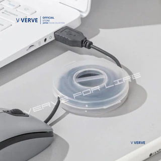 Verve - ที่ม้วนสายชาร์จ ขนาดเล็ก แบบพกพา หมุนได้ สายเคเบิลข้อมูล จัดเรียง กล่องเก็บโทรศัพท์มือถือ ที่ม้วนสาย