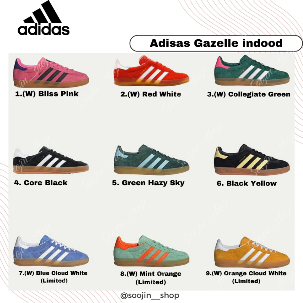 ♡ Pre-order ♡ #Adidas ADIDAS Gazelle indood ของแท้จากช็อป 💯🇰🇷 ♥︎