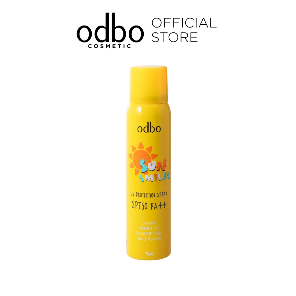 ODBO SUN SMILES UV PROTECTION SPRAY SPF50 PA++ OD1202 #สเปรย์กันแดดซันสไมล์ บางเบา ซึมไว กลิ่นหอม