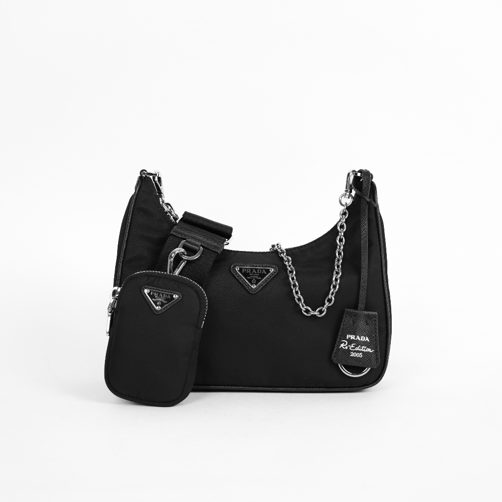 กระเป๋า Prada  Re-Edition 2005 Nylon Shoulder Bag รุ่นฝังชิป พร้อมใบเสร็จ
