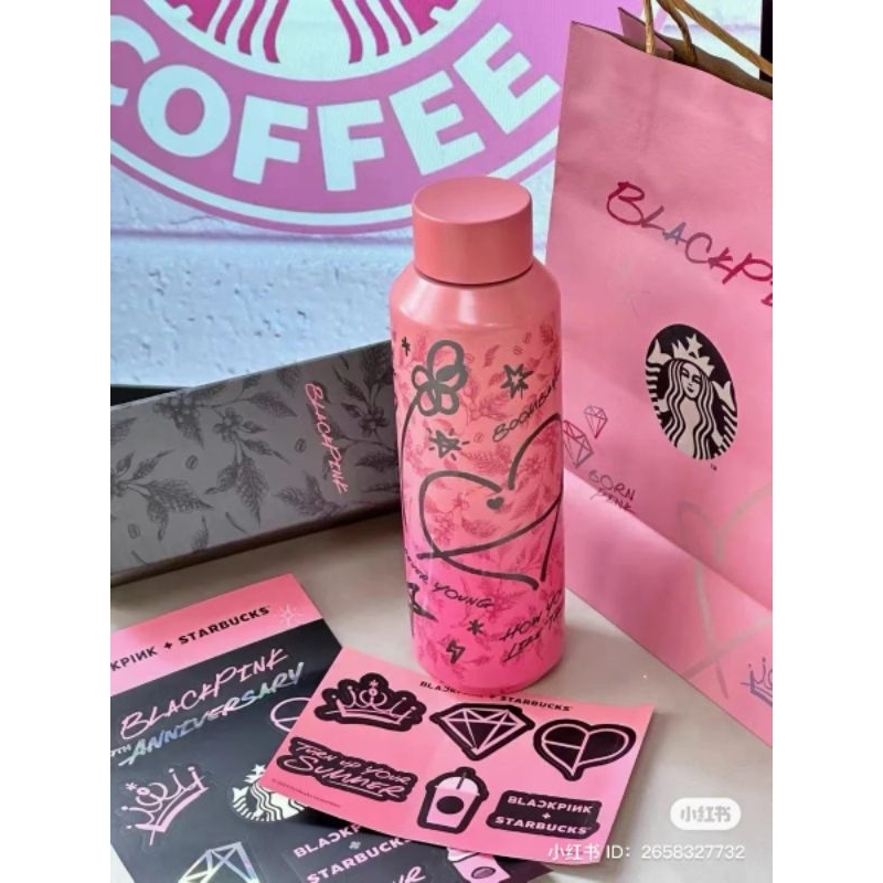 พร้อมส่ง กระบอกน้ำ BLACKPINK (x) STARBUCKS งานตามหา ขนาด 500 ml