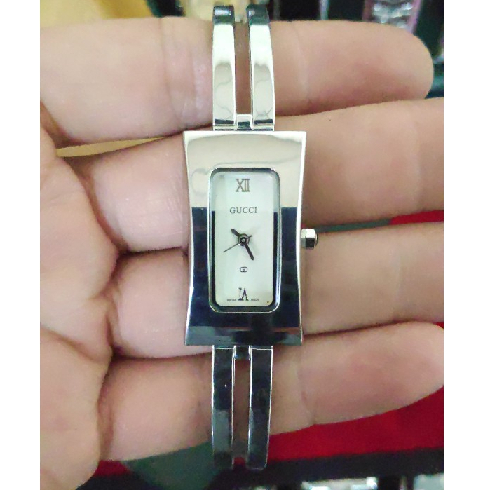นาฬิกา Gucci 3900L 14mm White Dial Stainless Steel Lady Watch