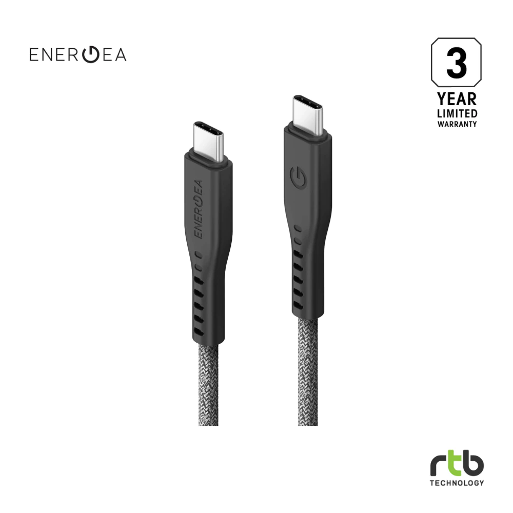 Energea สายชาร์จไอโฟนและสมาร์ทโฟน USB C to USB C 2 เมตร รุ่น Flow USB3.2 Gen 2
