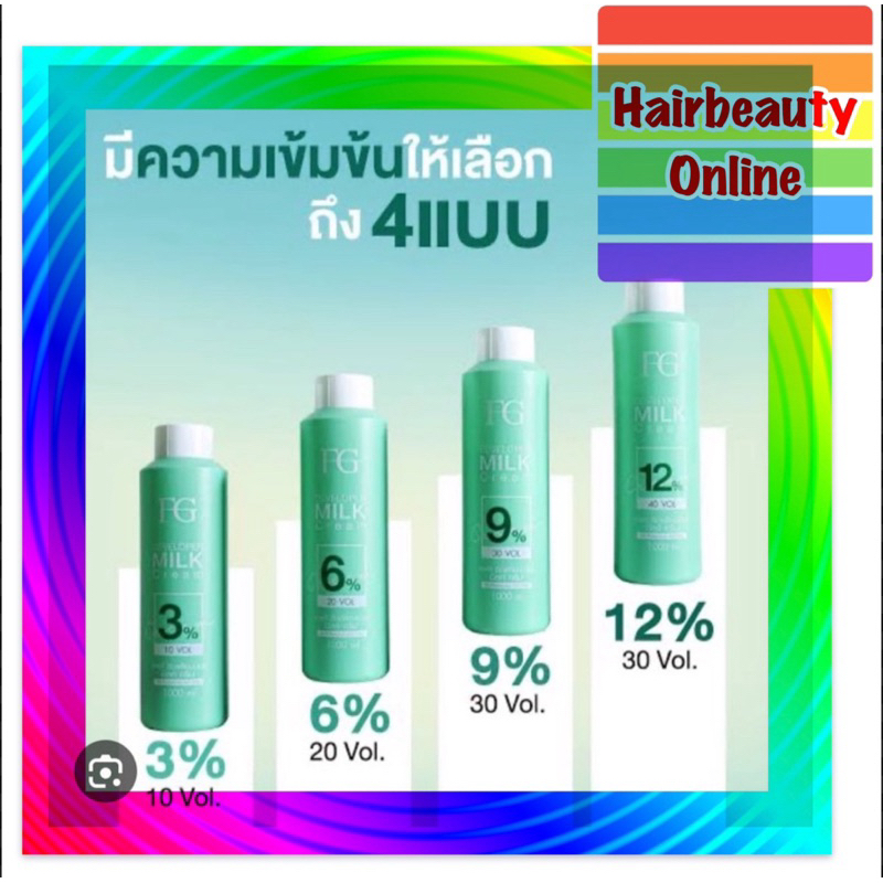 FG Hair farger Developer ไฮโดรเจนสุตรใหม่ กลิ่นบางเบา1,000ml