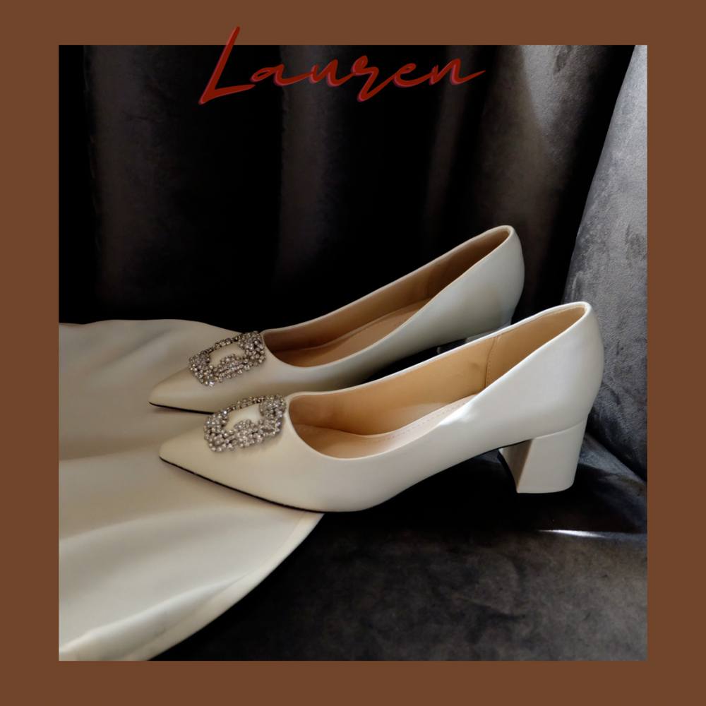 Chamellia Glow-Lauren Chunky รองเท้าเจ้าสาวส้นหนา สูง 5.5 CM