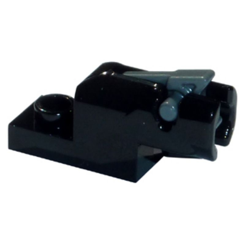Part Lego 15403c01 Projectile Launcher, 1 x 2 Mini Blaster / Shooter with Dark Bluish Gray Trigger (