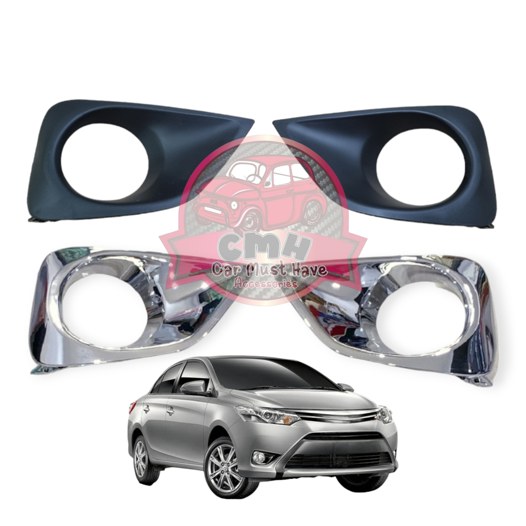 หน้ากาก ไฟตัดหมอก TOYOTA VIOS 2013 2014 2015 2016 สีดำ สีเงิย โครเมี่ยม