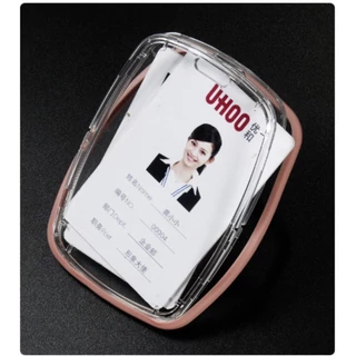 🏷ป้ายใส่บัตร UH00 อะคิลิก ขอบซิลิโคน สำหรับ พนักงาน นักเรียน นักศึกษา 6625 แนวนอน | 6626 แนวตั้ง