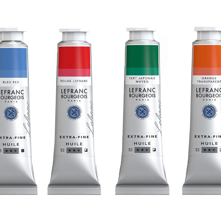 สีน้ำมัน  Lefrance Extra Fine (ซีรีย์ 3)  หลอดเงิน 40 ML.  มีให้เลือก 120 สี