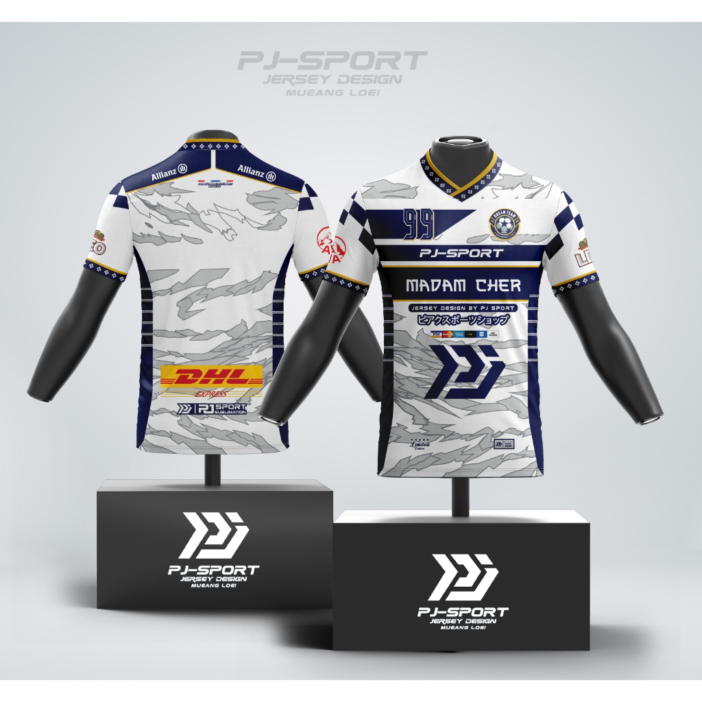 เสื้อกีฬาพิมพ์ลายทั้งตัว รุ่น PJ01